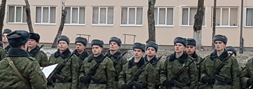 The recruits of OJSC “AGAT Control Systems”- Managing Company of Geoinformation Control Systems Holding” employees are enlisted to the Armed forces of the Republic of Belarus